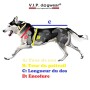 Harnais VIP Dogwear X-Back classique - Harnais de traction pour chien - schéma chien mesure taille