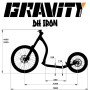 Trottinette de descente Gravity DH Iron - Le top de la Trottinette de descente - Avec ou sans chiens - Dimensions