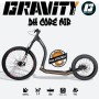 Trottinette de descente Gravity DH Core Air - Découverte du plaisir de la descente  - vue de profil - noir