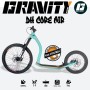 Trottinette de descente Gravity DH Core Air - Découverte du plaisir de la descente  - vue de profil - bleu ciel