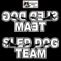 Autocollant lettrage SLED DOG TEAM avec Attelage chiens de traineau - Stickers voiture - chiens de sport - blanc