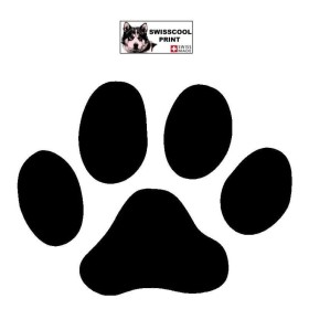 autocollant patte de chien - stickers voiture animaux - noir