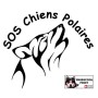 sticker autocollant association sos chiens polaires - chiens de traineau - chien nordique - noir