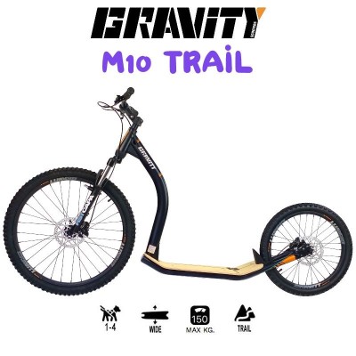 Trottinette Gravity Scooters M10 Trail - CaniTrottinette - vue de côté