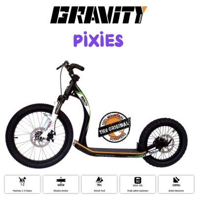 Trottinette Gravity Scooters Pixies - CaniTrottinette - Trottinette enfant - vue de côté