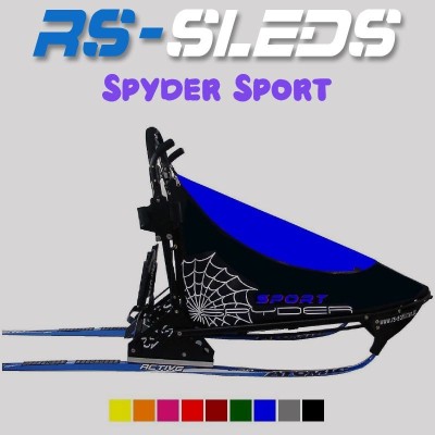 Traineau chien RS-Sleds (RSS) Spyder Sport - Traineau sprint à partir de deux chiens - sac à chien bleu
