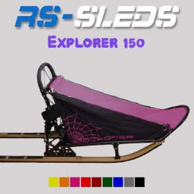Traineau chien RS-Sleds (RSS) Explorer 150 - Traîneau à chien conçu pour les courses longues distances (LD) - rose