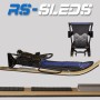 Traineau chien RS-Sleds (RSS) Explorer 150 - Traîneau pliable avec tapis de freinage plus grand et patins bois