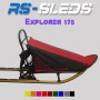 Traineau chien RS-Sleds (RSS) Explorer 175 - Traîneau à chien conçu pour les courses longues distances (LD) - rouge
