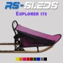 Traineau chien RS-Sleds (RSS) Explorer 175 - Traîneau à chien conçu pour les courses longues distances (LD) - rose